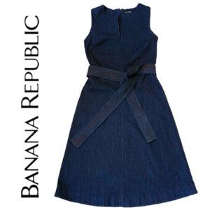 Banana Republic Denim Sleeveless Mid-dress NWT